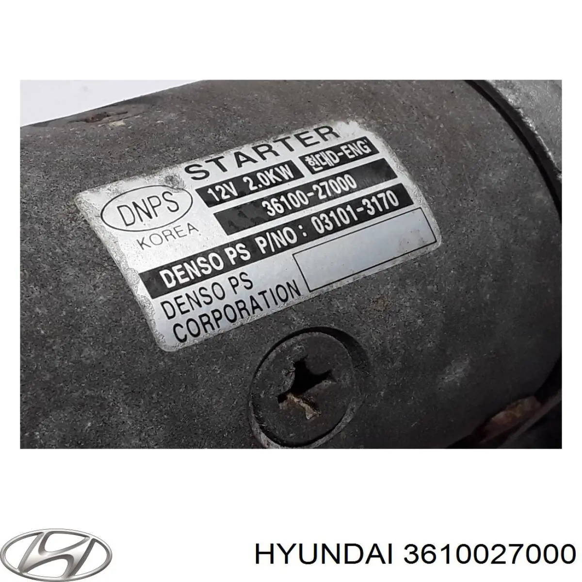 Do koszyka 3610027000 Hyundai/Kia Rozrusznik