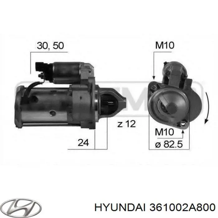 Rozrusznik Hyundai/Kia 361002A800 cena, od 76,62 USD