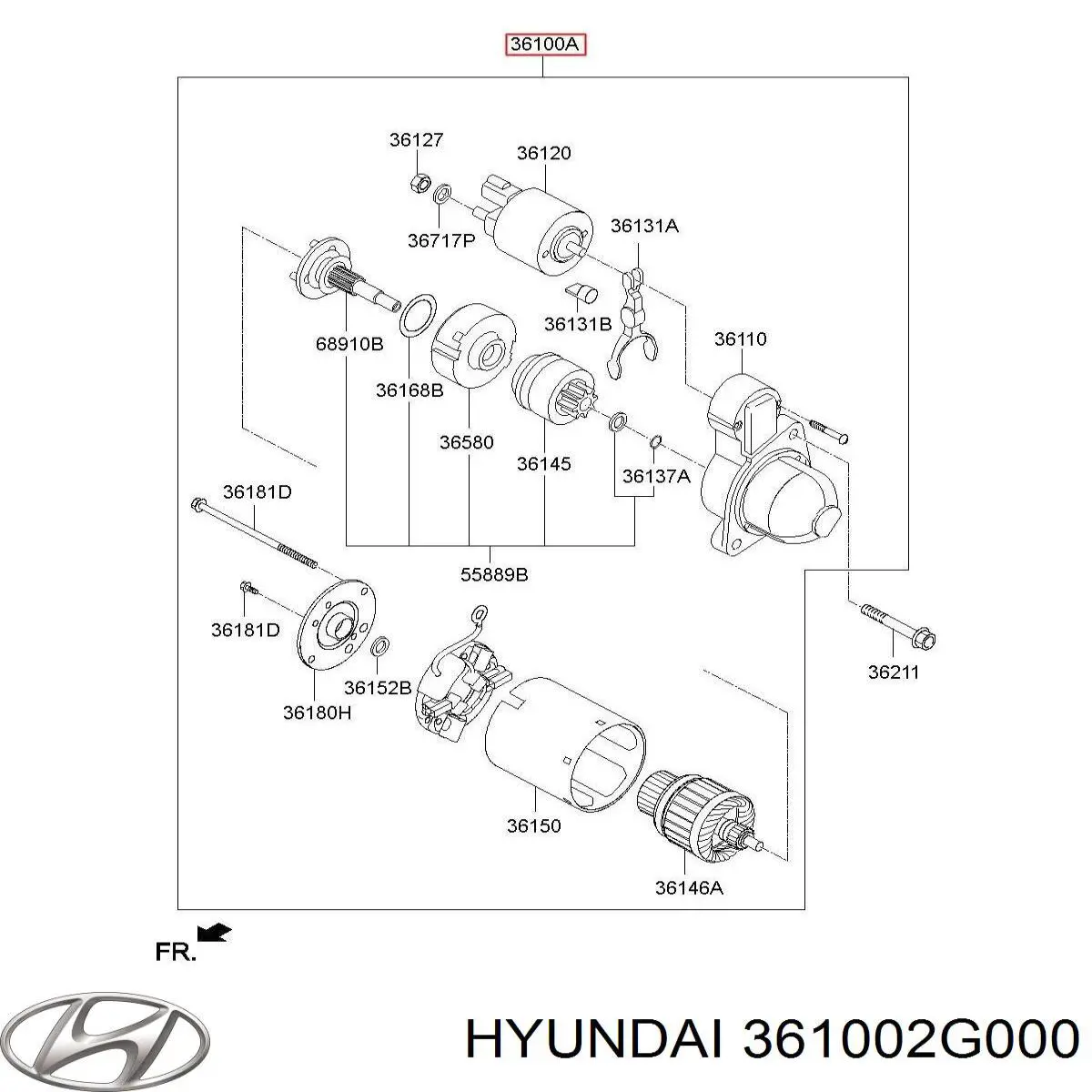Rozrusznik Hyundai/Kia 361002G000