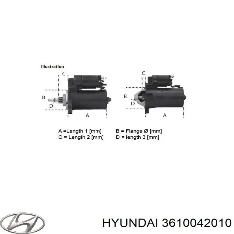 Rozrusznik Hyundai/Kia 3610042010 cena, od 153,82 USD
