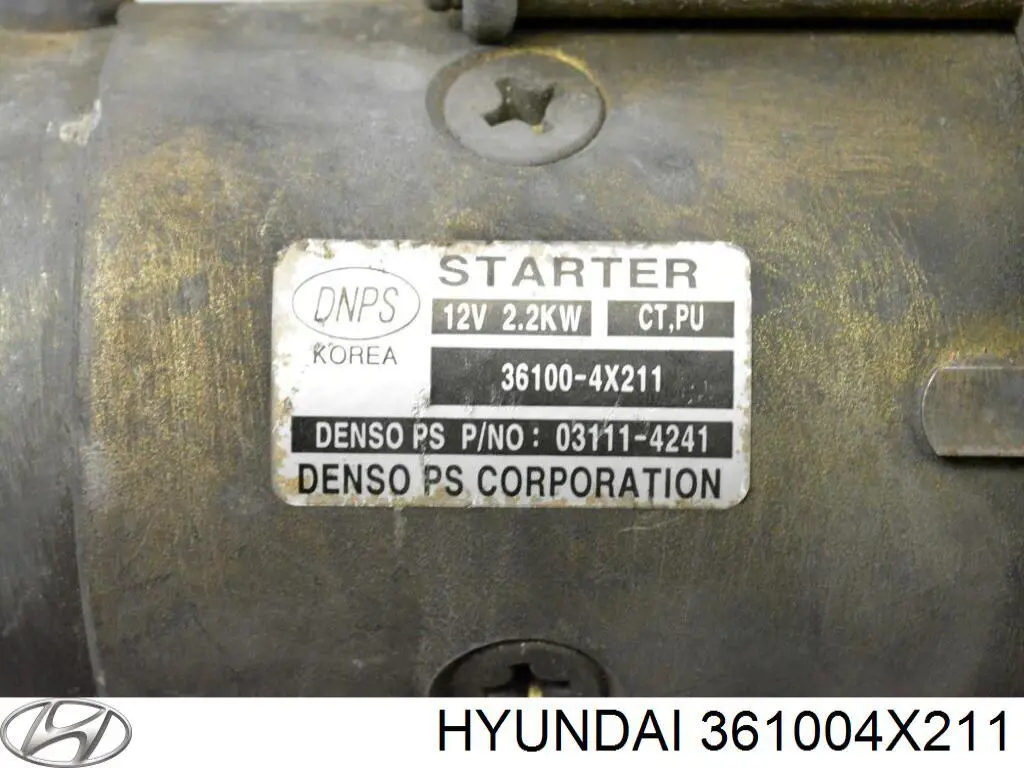 Do koszyka 361004X211 Hyundai/Kia Rozrusznik