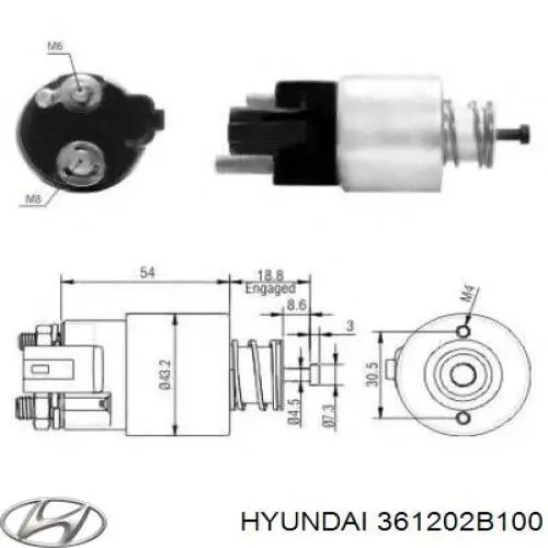 361202B100 Hyundai/Kia Elektromagnes rozrusznika