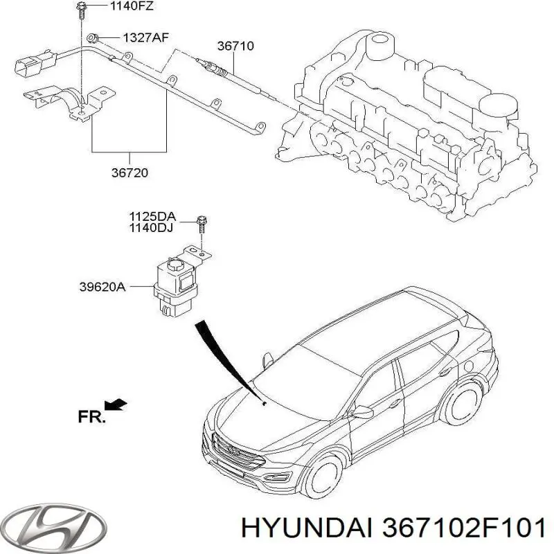 Świeca żarowa Hyundai/Kia 367102F101 cena, od 28,28 USD