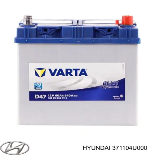 Do koszyka 371104U000 Hyundai/Kia Bateria (akumulator)