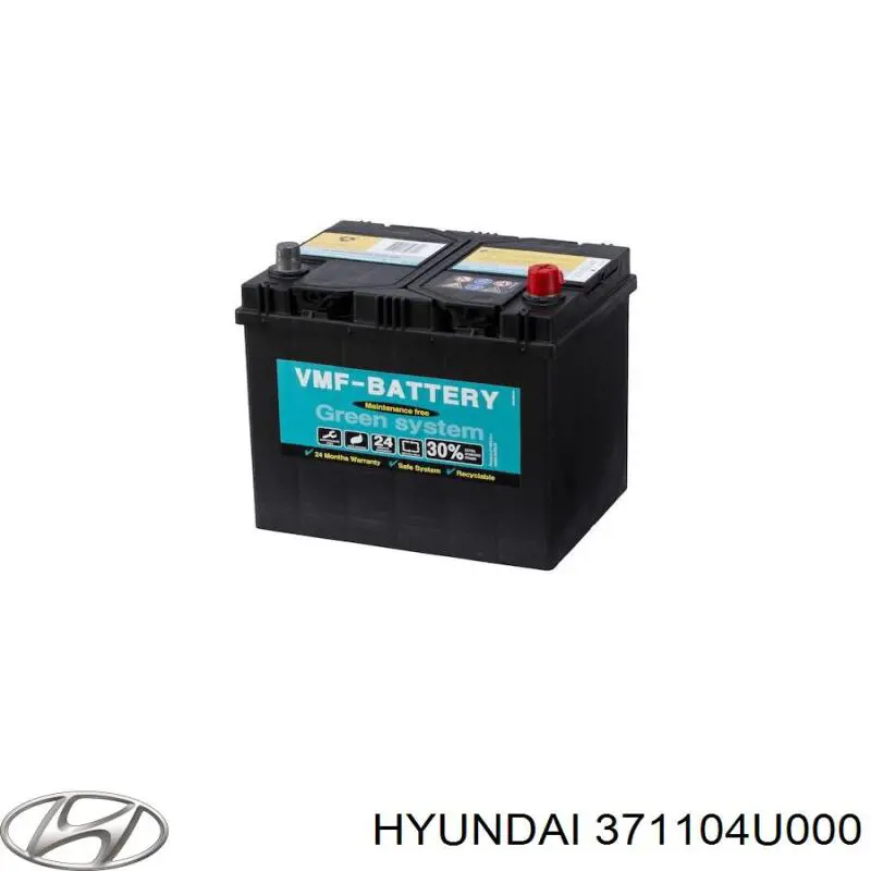 Bateria (akumulator) Hyundai/Kia 371104U000 cena, od 160,35 USD