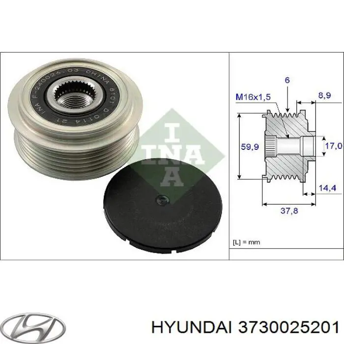 Alternator Hyundai/Kia 3730025201 cena, od 155,09 USD