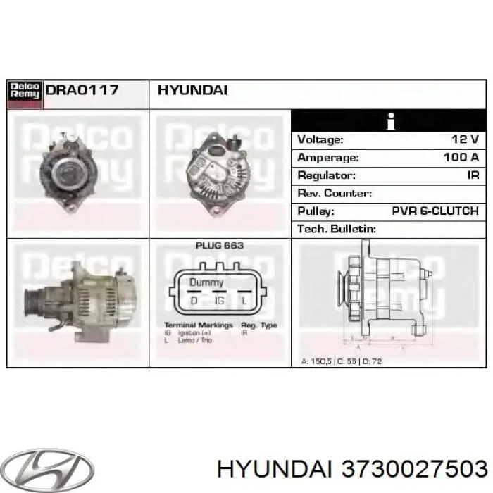 Alternator Hyundai Matrix (FC)