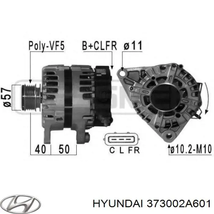Alternator Hyundai/Kia 373002A601 cena, od 117,48 USD