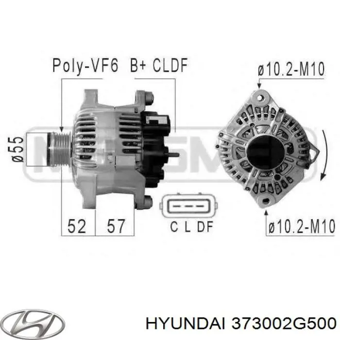 373002G500 Hyundai/Kia alternator