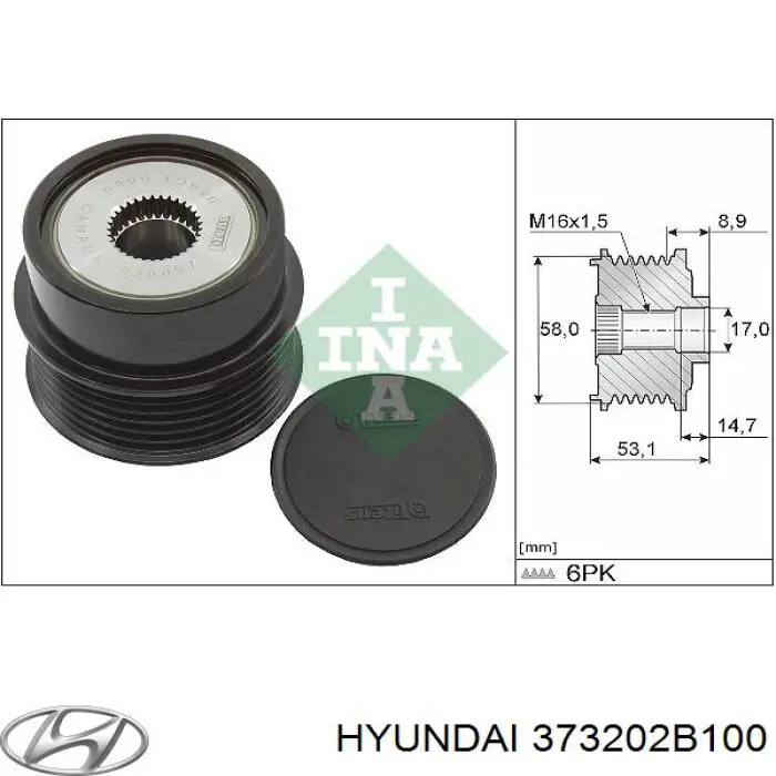 Koło pasowe alternatora INA 535032610 cena, od 17,98 USD