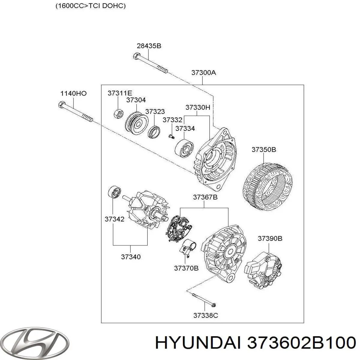 373602B100 Hyundai/Kia Mostek prostowniczy alternatora = Moster diodowy alternatora