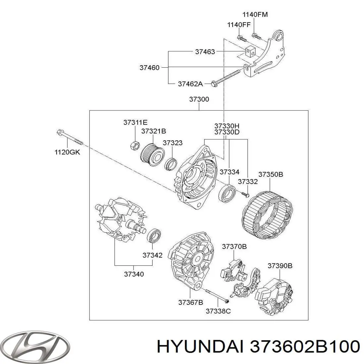 373602B100 Hyundai/Kia Mostek prostowniczy alternatora = Moster diodowy alternatora
