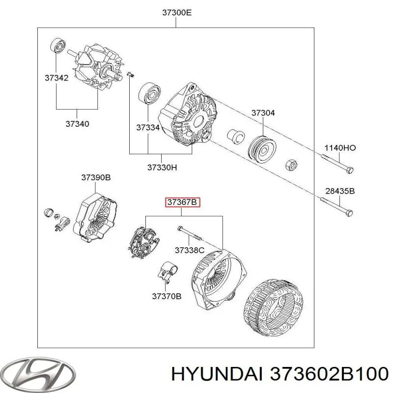 Mostek prostowniczy alternatora = Moster diodowy alternatora Hyundai/Kia 373602B100 cena, od 30,54 USD