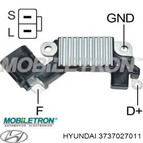Regulator alternatora (przekaźnik ładowania) Hyundai/Kia 3737027011 cena, od 21,12 USD