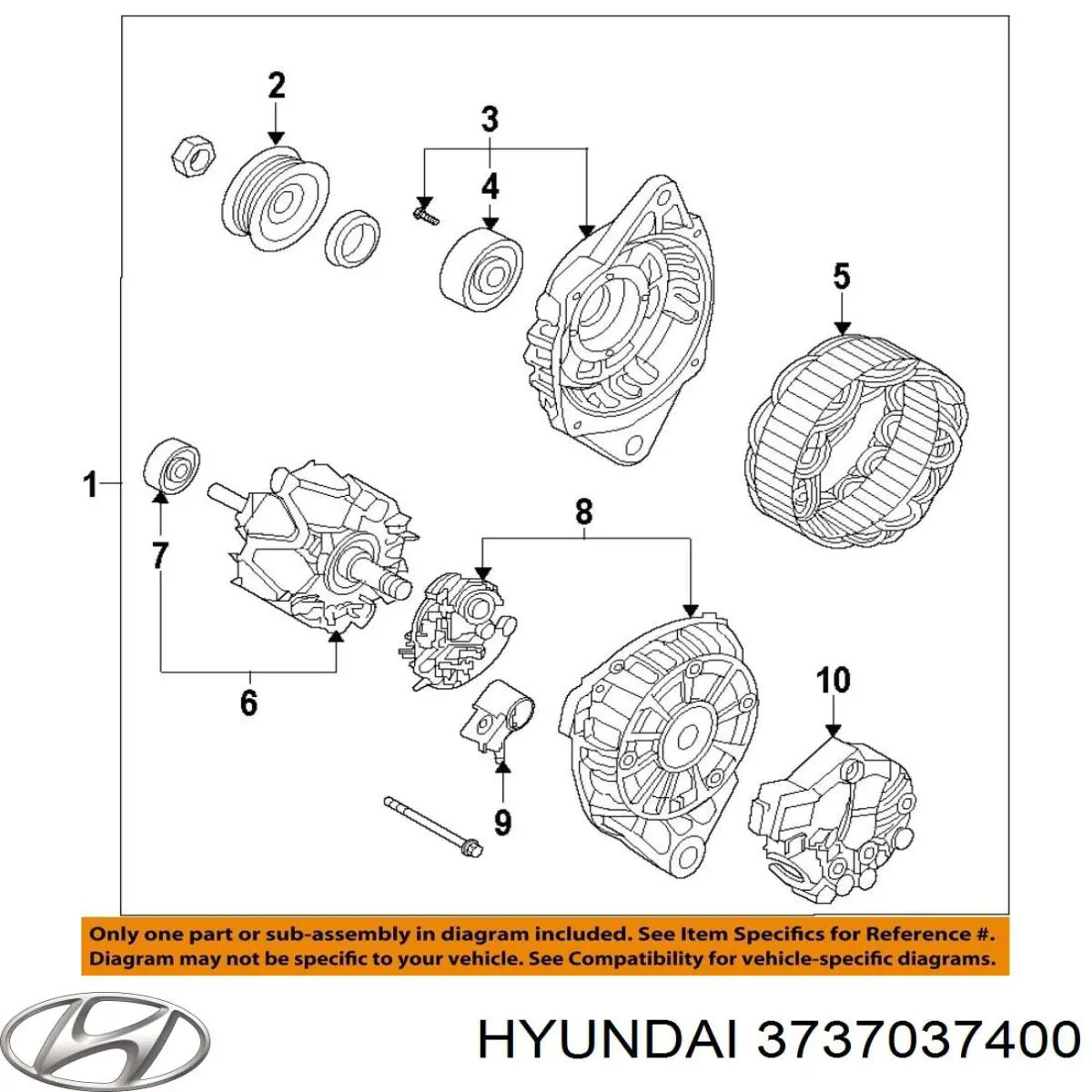 3737037400 Hyundai/Kia Regulator alternatora (przekaźnik ładowania)