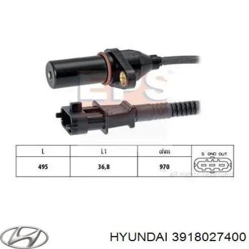 Do koszyka 3918027400 Hyundai/Kia Czujnik położenia wału korbowego