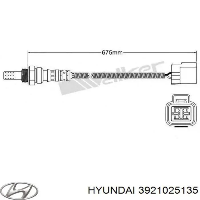3921025135 Hyundai/Kia Sonda lambda czujnik tlenu przed katalizatorem