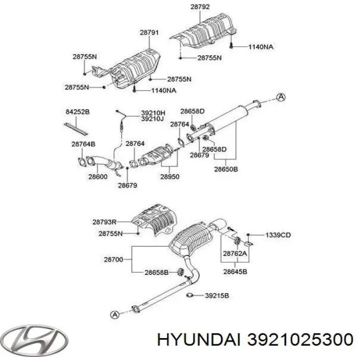 Sonda lambda czujnik tlenu przed katalizatorem Hyundai/Kia 3921025300 cena, od 41,97 USD