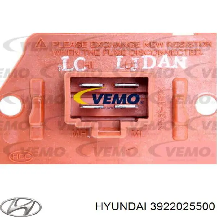 Czujnik temperatury płynu chłodzącego 3922025500 Hyundai/Kia