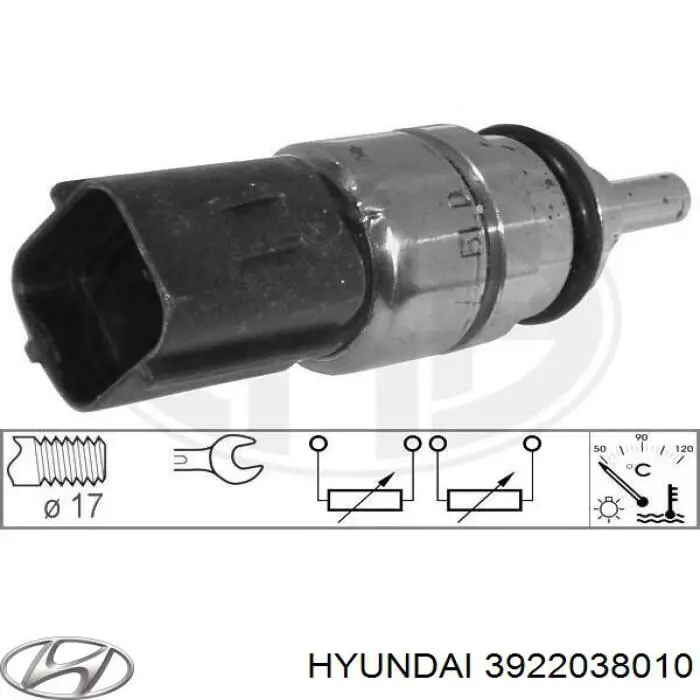 Czujnik temperatury płynu chłodzącego Y4126102 Bogap