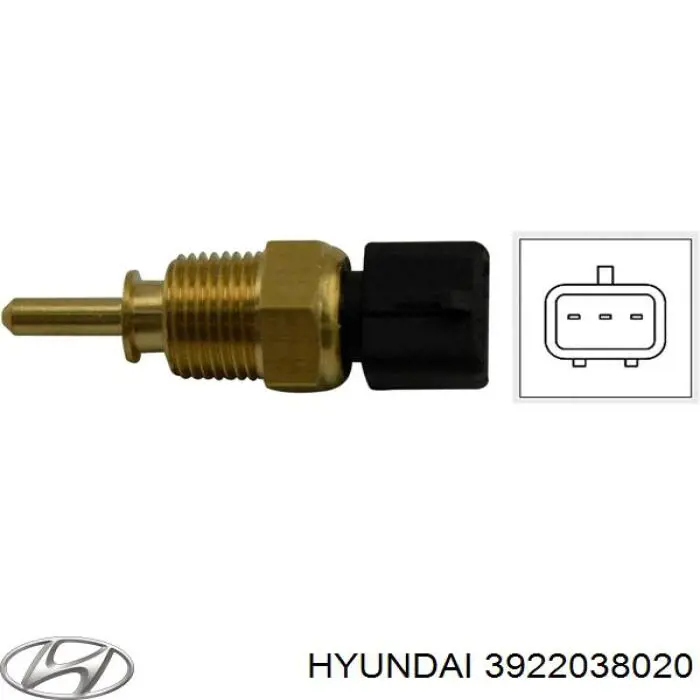Czujnik temperatury płynu chłodzącego 3922038020 Hyundai/Kia