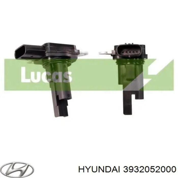 Czujnik przepływu powietrza, przepływomierz powietrza M.A.F. 3932052000 Hyundai/Kia