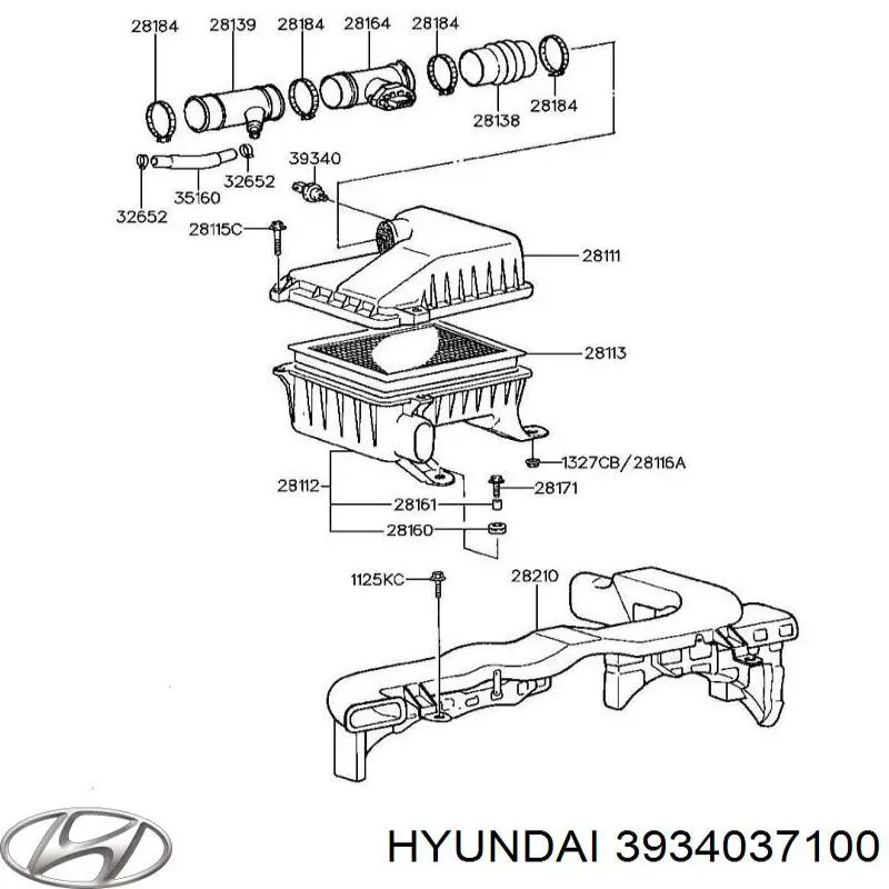 Czujnik temperatury powietrza wlotowego Hyundai/Kia 3934037100 cena, od 9,66 USD