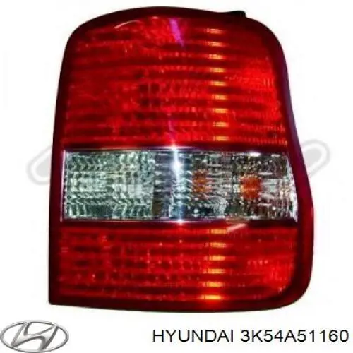 3K54A51160 Hyundai/Kia Lampa zespolona tylna lewa