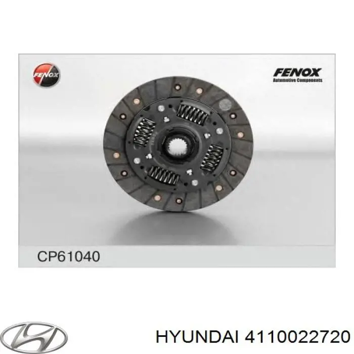 Do koszyka 4110022720 Hyundai/Kia Tarcza sprzęgła