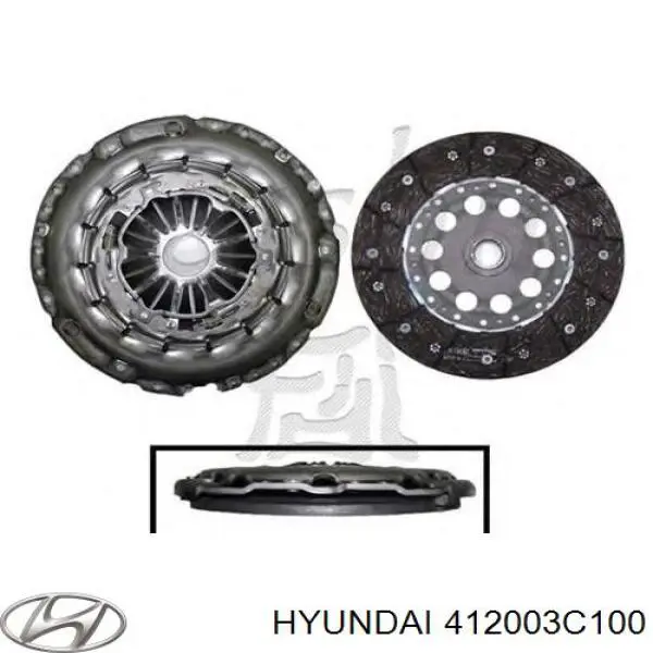 Zestaw sprzęgła (3 części) Hyundai/Kia 412003C100 cena, od 371,20 USD