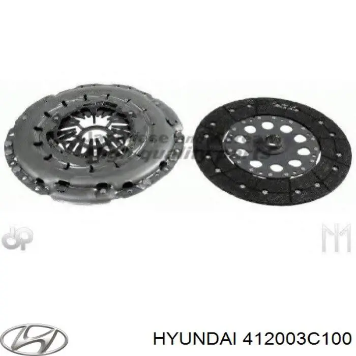 Do koszyka 412003C100 Hyundai/Kia Zestaw sprzęgła (3 części)