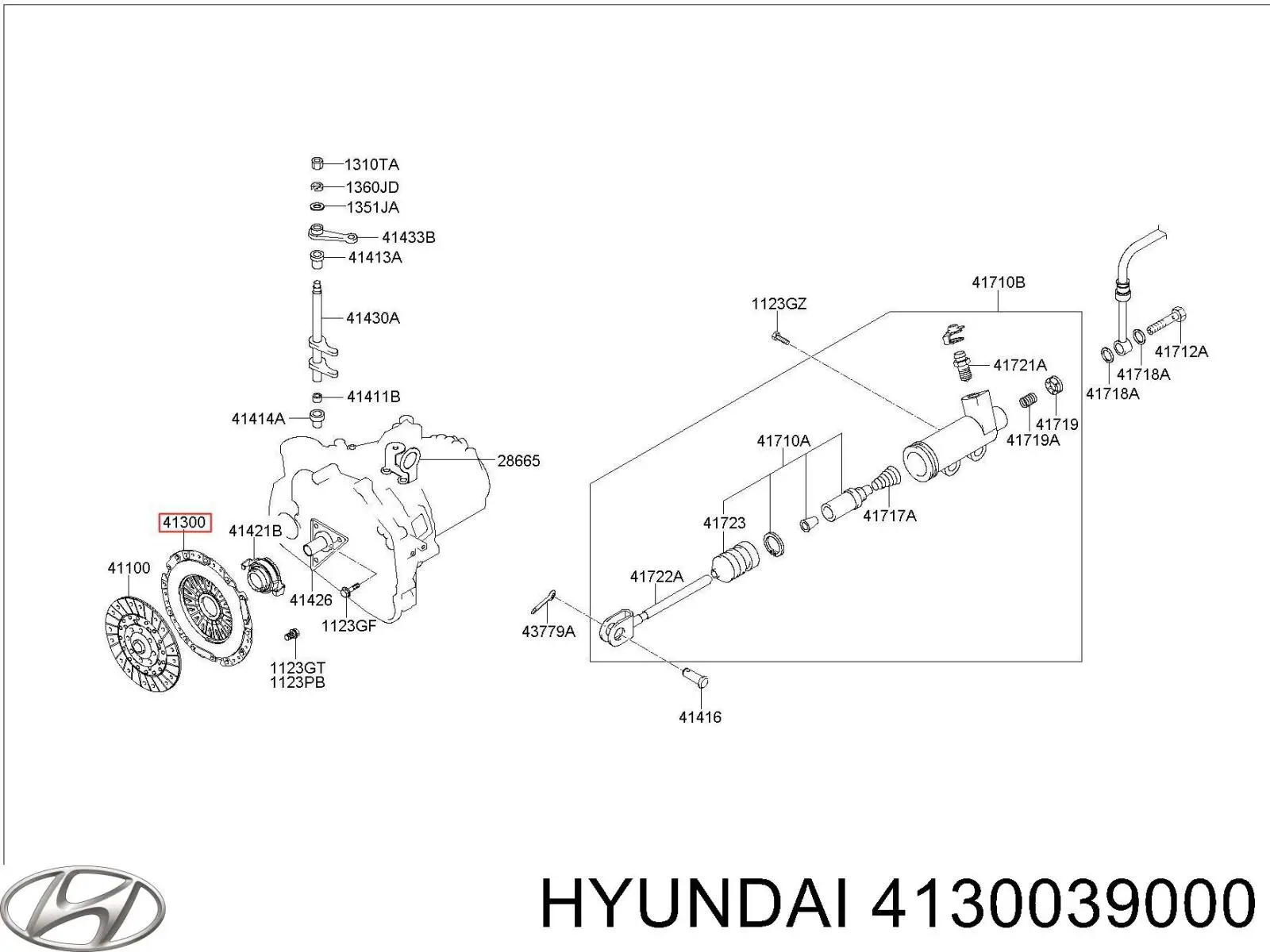 Do koszyka 4130039000 Hyundai/Kia Docisk sprzęgła
