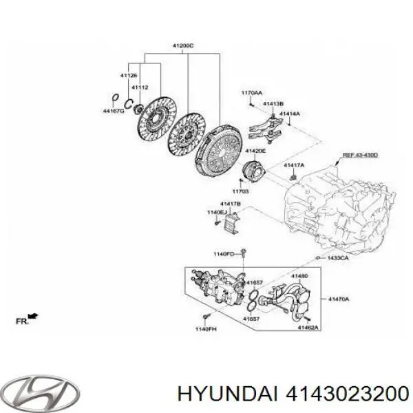 Do koszyka Widełki sprzęgła Hyundai Elantra IV HD