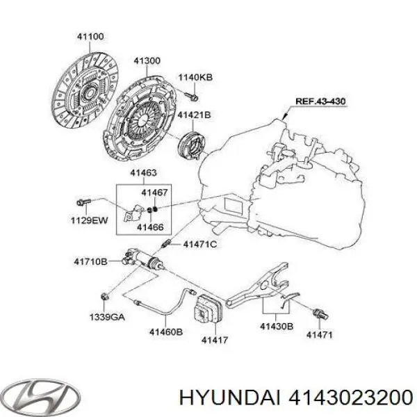  Widełki sprzęgła Hyundai Elantra 4