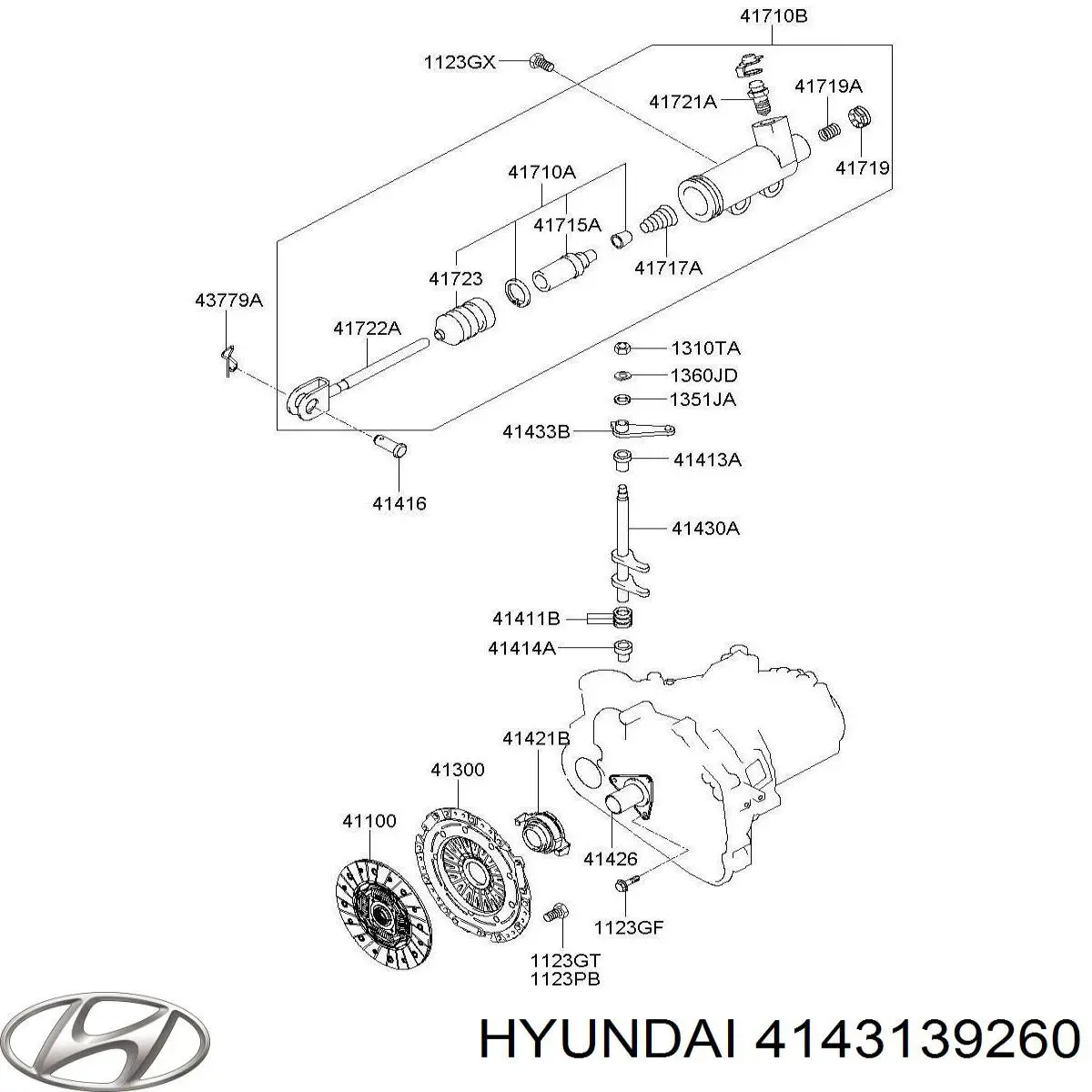 Widełki sprzęgła do Hyundai Tucson I JM
