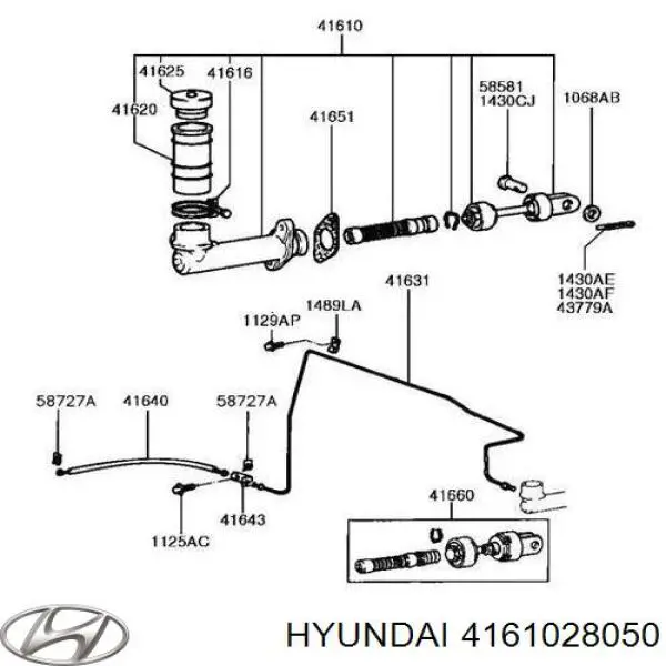 4161028050 Hyundai/Kia Cylinder sprzęgła główny