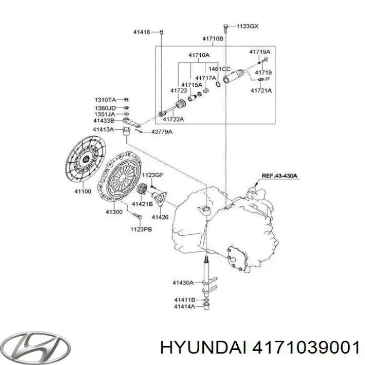 4171039001 Hyundai/Kia Cylinder roboczy sprzęgła