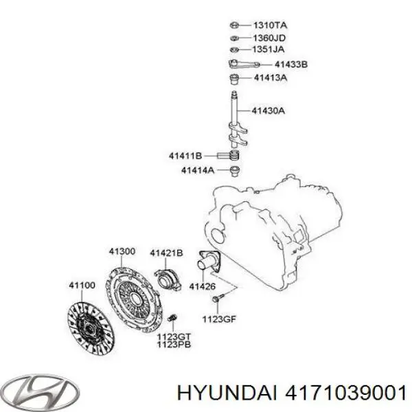 Cylinder roboczy sprzęgła Hyundai/Kia 4171039001 cena, od 64,44 USD