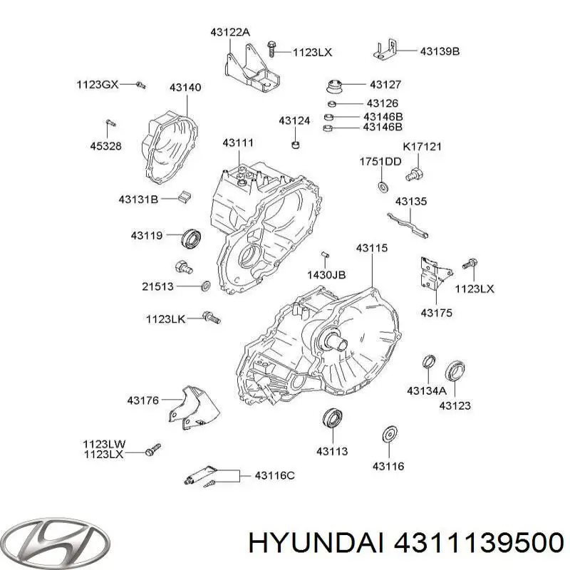 Mechaniczna skrzynia biegów w komplecie do Hyundai Sonata IV EU4