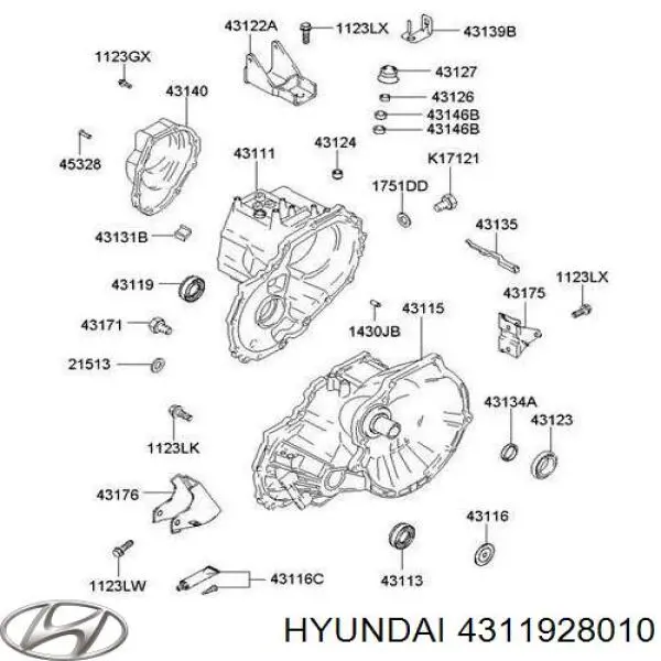Uszczelniacz półosi prawej mostu przedniego Hyundai/Kia 4311928010 cena, od 4,01 USD