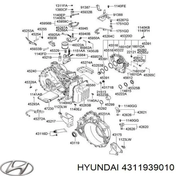 Do koszyka 4311939010 Hyundai/Kia Uszczelniacz półosi mostu przedniego