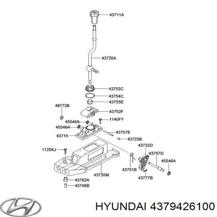 Linka dźwigni zmiany biegów podwójna Hyundai/Kia 4379426100 cena, od 52,40 USD
