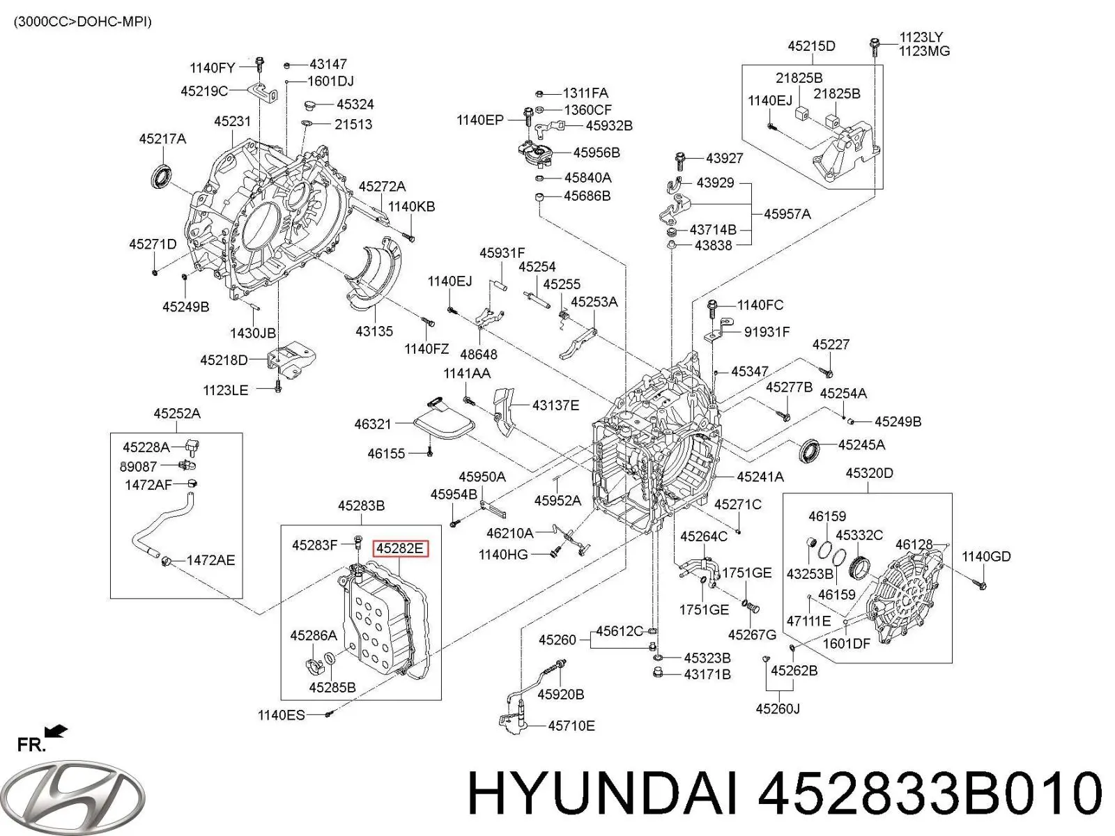 Uszczelka miski automatycznej/mechanicznej skrzyni biegów Hyundai Ix35 (LM)