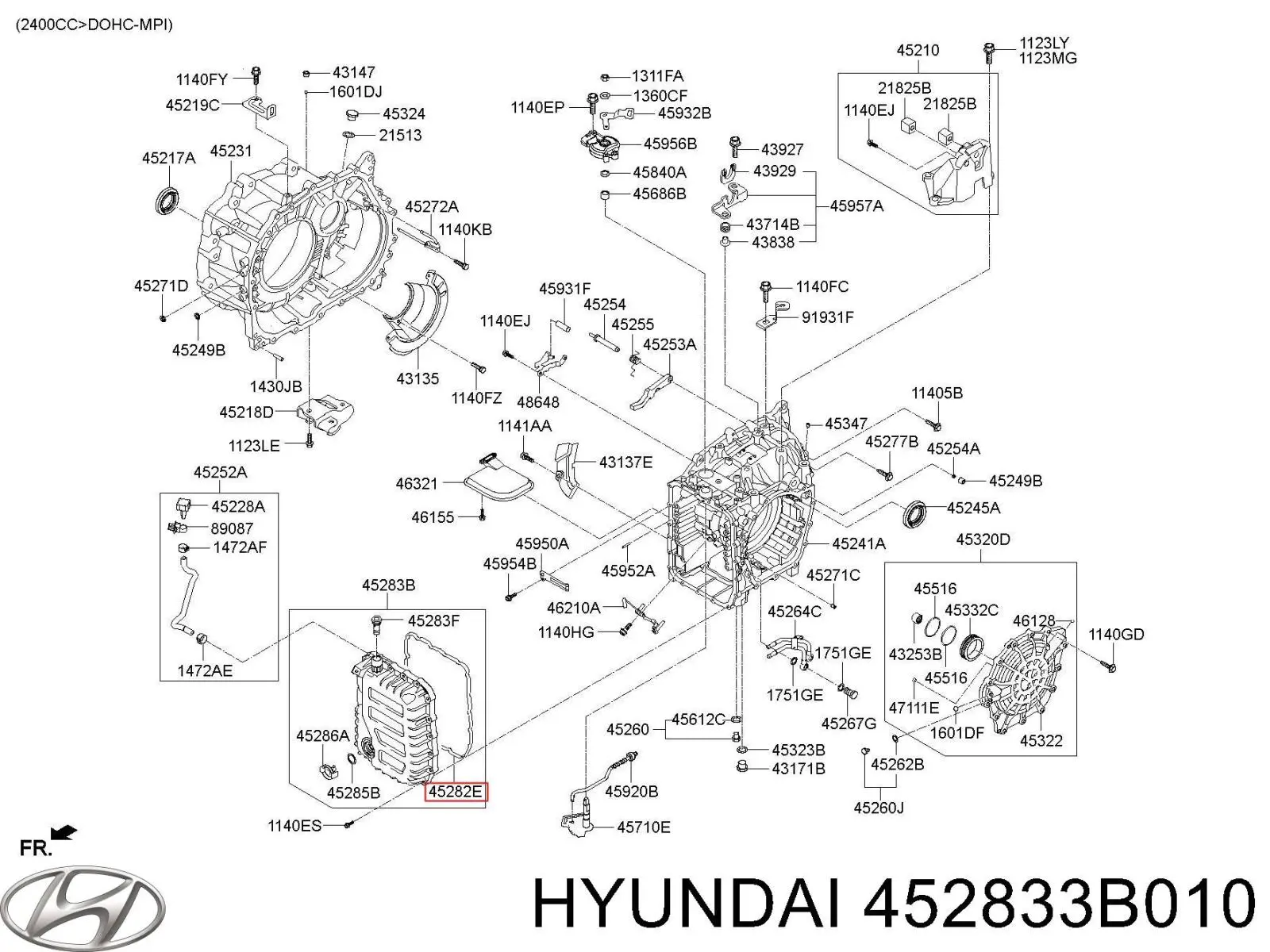 Uszczelka miski automatycznej/mechanicznej skrzyni biegów Hyundai/Kia 452833B010 cena, od 7,60 USD