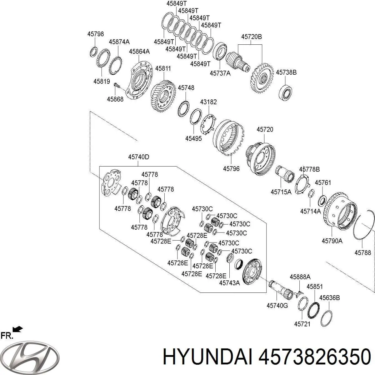 Łożysko skrzyni biegów Hyundai/Kia 4573826350 cena, od 31,54 USD