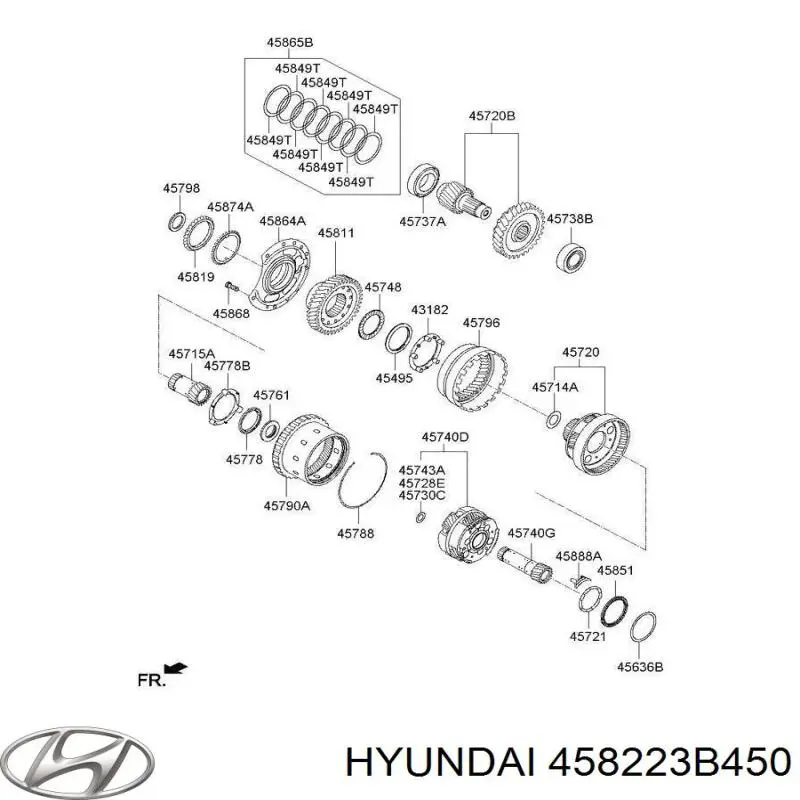 Obudowa dyferencjału mostu przednigo, satelit Hyundai/Kia 458223B450 cena, od 104,96 USD