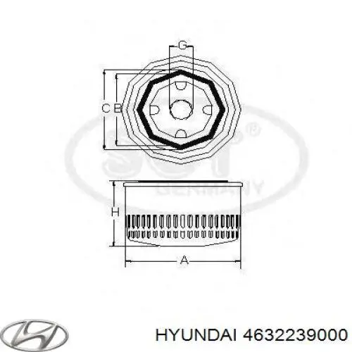 4632239000 Hyundai/Kia Filtr automatycznej skrzyni biegów