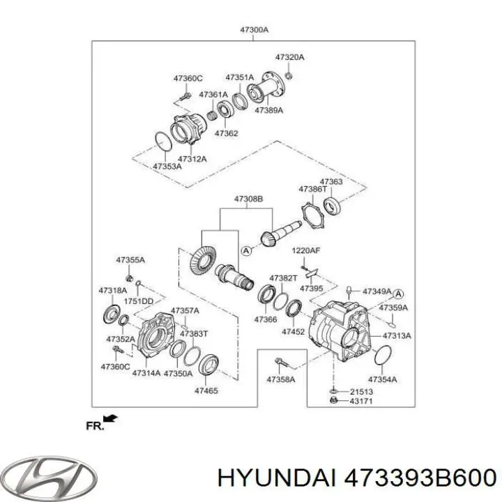 Zestaw naprawczy skrzyni rozdzielczej Hyundai/Kia 473393B600 cena, od 292,41 USD