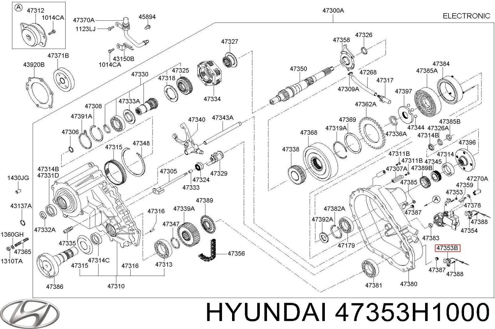 47353H1000 Hyundai/Kia Czujnik załączania napędu 4x4 skrzyni rozdzielczej