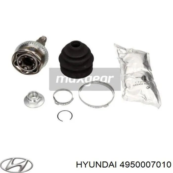 4950007010 Hyundai/Kia Półoś napędowa przednia lewa